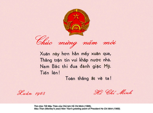 7 Hai bài thơ chúc Tết năm Thân của Bác Hồ