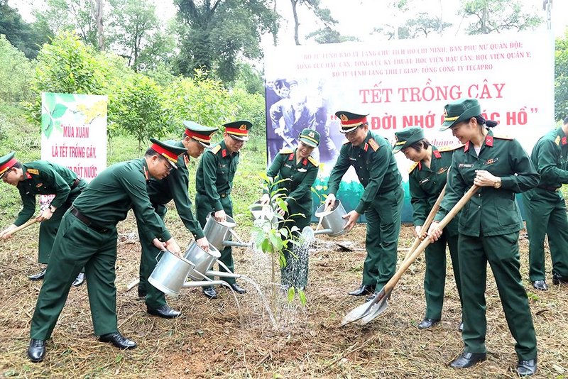 phu nu quan doi trong cay