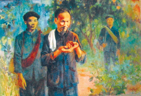 dau nguon pac bo voi buc tranh ve Bac Ho anh 2