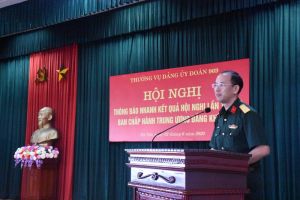 Thường vụ Đảng ủy Đoàn 969 tổ chức Hội nghị thông báo nhanh kết quả Hội nghị lần thứ 12 Ban Chấp hành Trung ương Đảng khóa XII