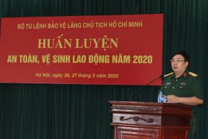 Bộ Tư lệnh Bảo vệ Lăng Chủ tịch Hồ Chí Minh tổ chức huấn luyện an toàn, vệ sinh lao động năm 2020