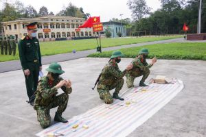 Bộ Tư lệnh Bảo vệ Lăng Chủ tịch Hồ Chí Minh kiểm tra một tháng huấn luyện chiến sĩ mới