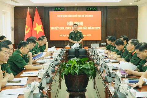 Bộ Tư lệnh Lăng Chủ tịch Hồ Chí Minh sơ kết CTĐ, CTCT 6 tháng cuối năm 2026