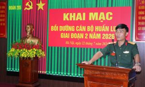 Đoàn 285 tổ chức khai mạc lớp bồi dưỡng cán bộ huấn luyện  giai đoạn 2 năm 2026